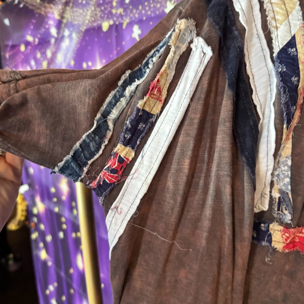Oli & Hali Brown Tunic with Multicolor Stripes - Picture 3 of 9